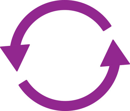 Exchange or sync icon in purple color.