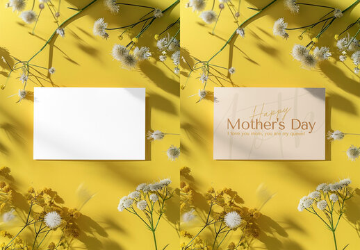 Flatlay Card Mockup With Generative AI