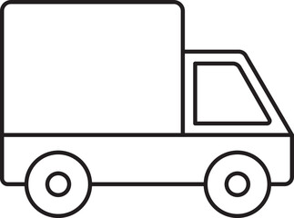 Delivery Truck Icon in Linear Style.