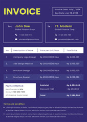 Professional Business Invoice Template Design