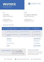 Professional Freelancers Invoice Template Design
