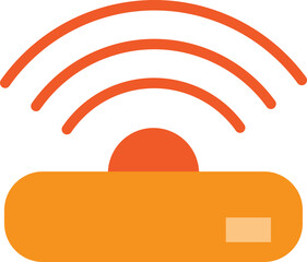 Obraz premium Orange Siren Icon or Symbol.
