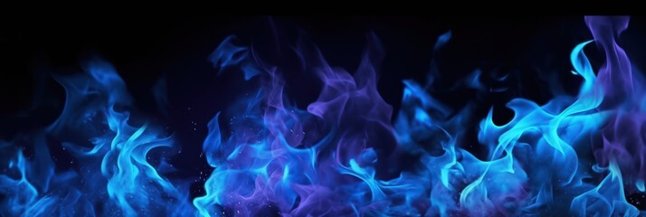 Obraz premium Abstract Blue Flames Photography