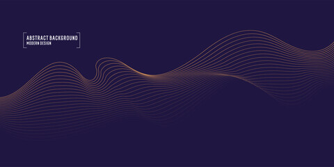 Wavy, wriggling lines on a dark background. Abstract background with amorphous shapes. A template for placing text and information. Beautiful stylish design.