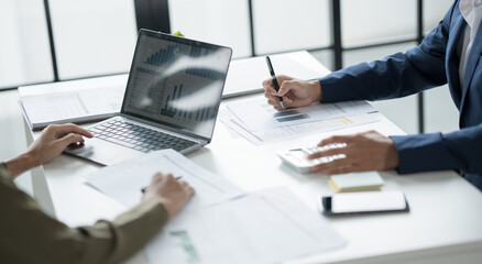 Corporate Collaboration Two Entrepreneurs Engaged in a Productive Business Meeting