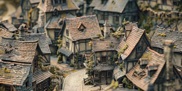 Detailed model of a city, ideal for illustration or design projects