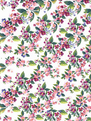flower print design on plain base 