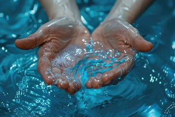 Fototapeta premium Clean Hands Against Coronavirus. Hygiene and Health Concept in Pandemic