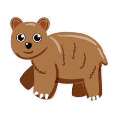 Vector image of a cute, colorful Bear. This illustration showcases the intricate features of an Bear's anatomy. Perfect for educational materials and nature-themed projects. Isolated image.