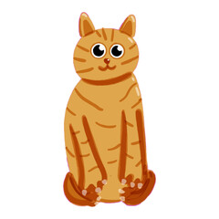 Fototapeta premium Vector image of a cute, colorful Cat. This illustration showcases the intricate features of an cat's anatomy. Perfect for educational materials and animal-themed projects. Isolated image.