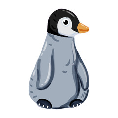 Vector image of a cute colorful Penguin. This illustration showcases the intricate features of an penguin's anatomy. Perfect for educational materials and animal-themed projects. Isolated image.