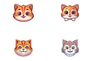 Obraz premium cute cat icon vector image