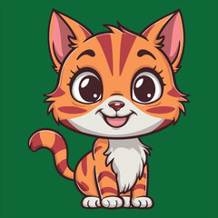 cute cat icon vector image