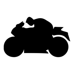 silhouette of a person riding a motorbike