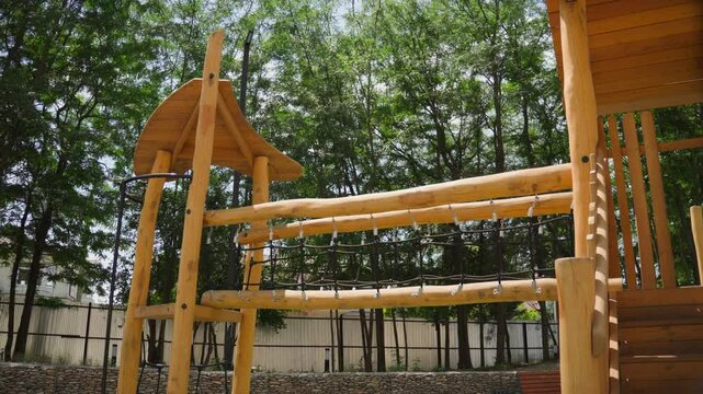 A modern playground and children's entertainment in the courtyard of the house