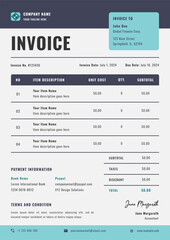 Modern Business Invoice Template Design