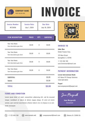 Retro Creative Invoice Template Design