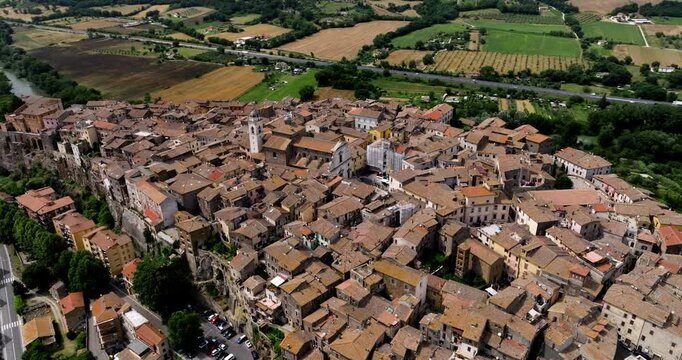 Orte Town And Comune In Lazio, Italy - Aerial Shot