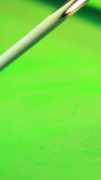 Snooker balls on the table at snooker club