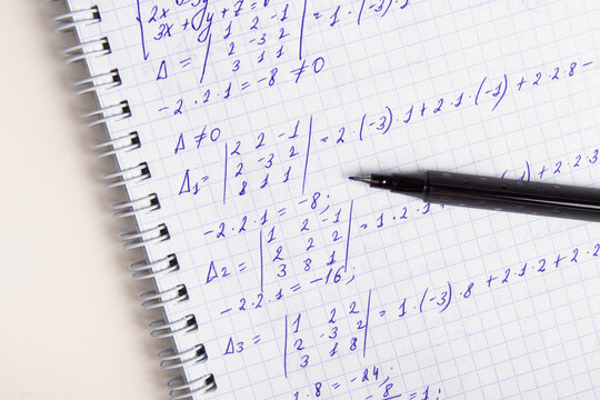 Solving mathematical analysis exercises. The system of equations. Studying at school or college - Powered by Adobe