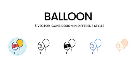 Balloon  icons vector set stock illustration