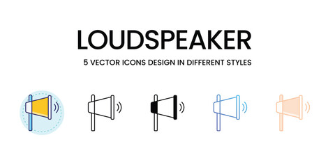 Loudspeaker icons vector set stock illustration 