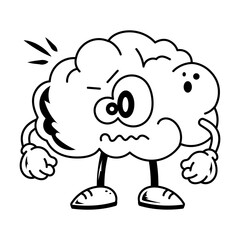 A sketchy style icon of mental stress