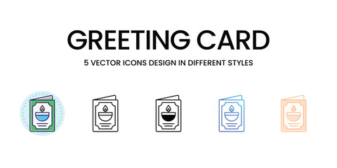 Greeting Card icons vector set stock illustration