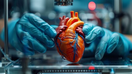 In the firm grasp of a Design Engineer, a 3D-printed model of a heart symbolizes the limitless potential of technology in healthcare.