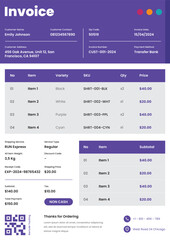 Commerce Invoice Template Design
