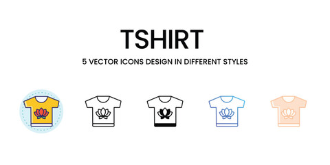 Tshirt icons vector set stock illustration 