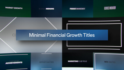 Minimal Financial Growth Titles | 10 Motion Titles with Control Panels