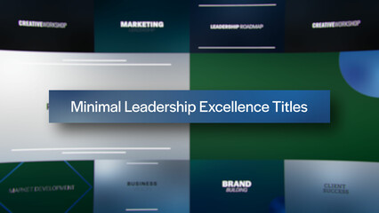 Minimal Leadership Excellence Titles | 10 Motion Titles with Control Panels