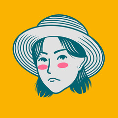 Character design avatar flat minimalist 155