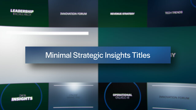 Minimal Strategic Insights Titles | 10 Motion Titles with Control Panels