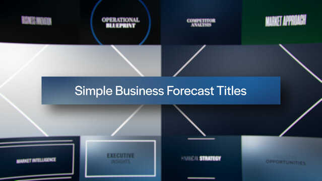 Simple Business Forecast Titles | 10 Motion Titles with Control Panels