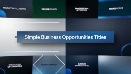 Simple Business Opportunities Titles | 10 Motion Titles with Control Panels