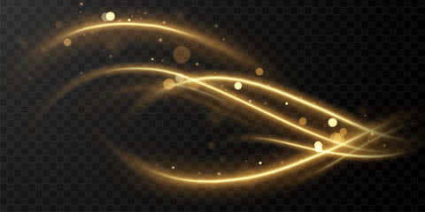 Luxurious golden light lines design background Abstract vector illustration