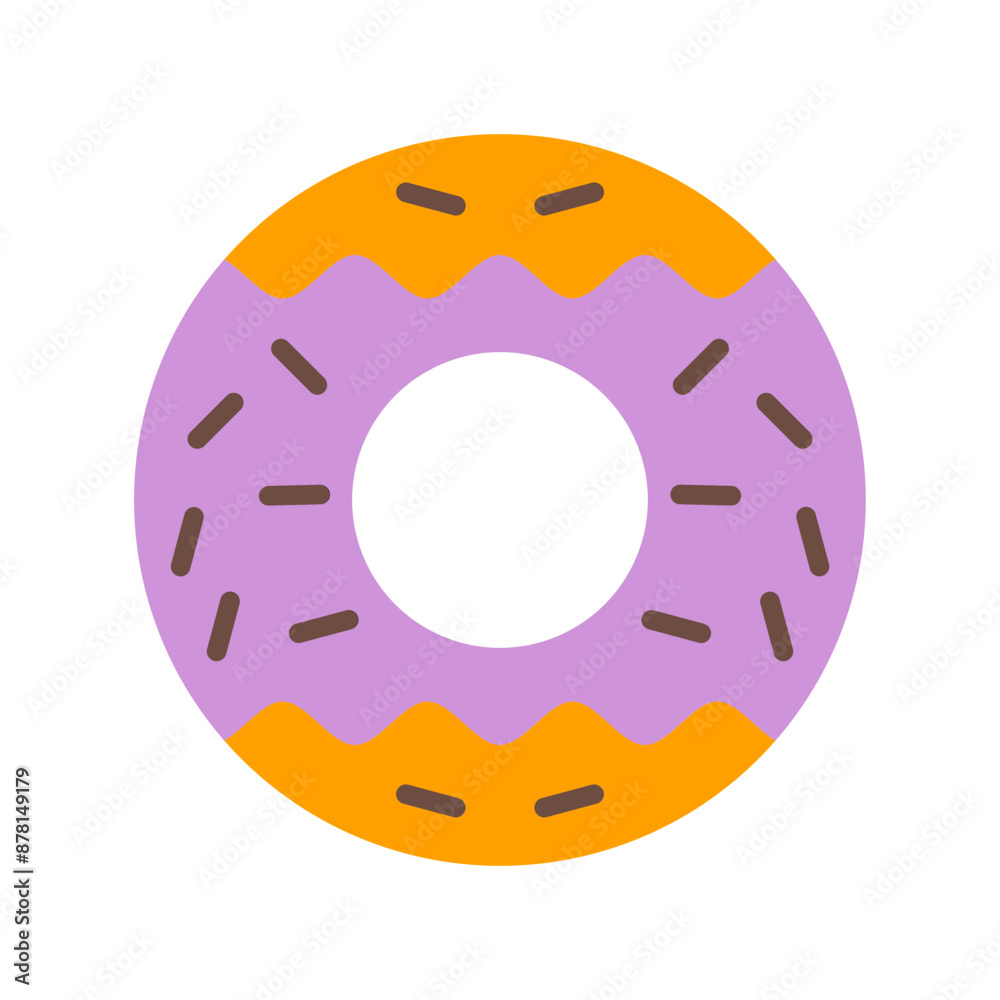 Sticker donut flat icon