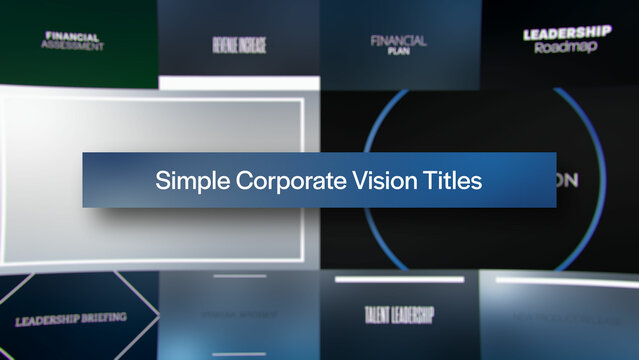Simple Corporate Vision Titles | 10 Motion Titles with Control Panels