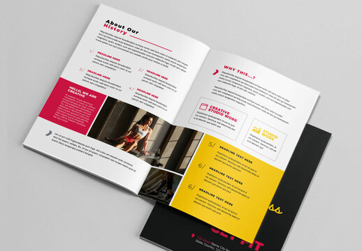 Fitness Bi-fold Brochure Template