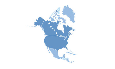 Map of North America for education,Travel worldwide, earth geography website layouts, background,study geography,work in graphics.Suitable for Business Professionals,Designers and Creatives,Marketers.