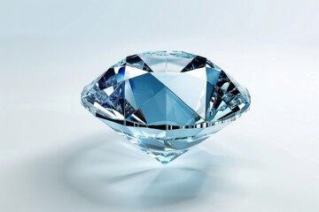 Diamond Brilliance: Dazzling Blue Crystal Gemstone in Luxury Jewellery Setting