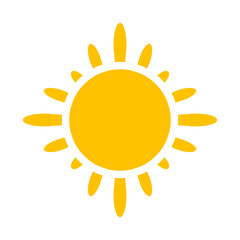 sun icon, sun graphic sign, sun symbol