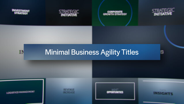 Minimal Business Agility Titles | 10 Motion Titles with Control Panels