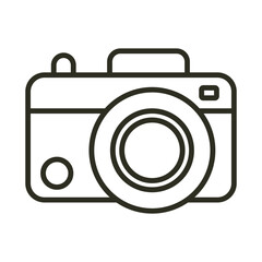 Camera outline icon. Photo camera vector icon illustration image