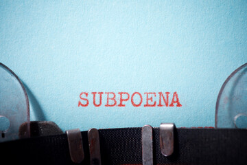Subpoena concept view
