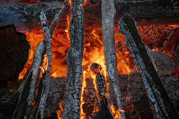 burning wood burning