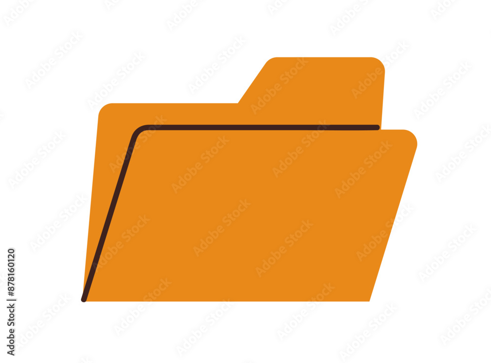 Aufkleber Computer folder. New empty file icon. Digital document, binder. Directory, storage archive. Business bureaucracy, saving digital information. Flat vector illustration isolated on white background