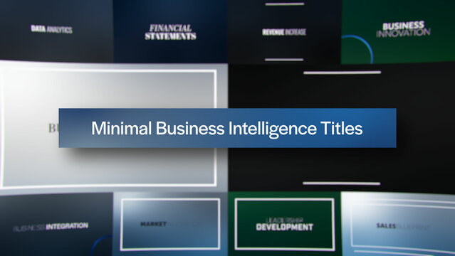 Minimal Business Intelligence Titles | 10 Motion Titles with Control Panels